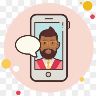 Business Man With Beard Messaging Icon - Icon, HD Png Download