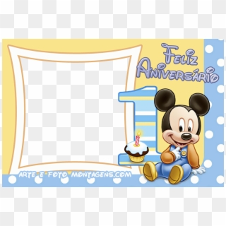Molduras Para Fotos Gratismickey 1ano - Mickey Mouse Happy 1st Birthday, HD Png Download