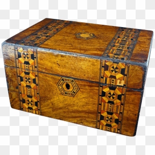 Tunbridge Marquetry Wood Box 19th Century - Trunk, HD Png Download