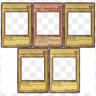Five Pieces Of Exodia Template - Exodia The Forbidden One Meme Template, HD Png Download