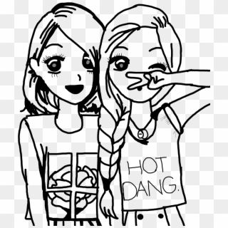 Friends Tumblr Outlines Girls Chicas - Desenhos Tumblr Para