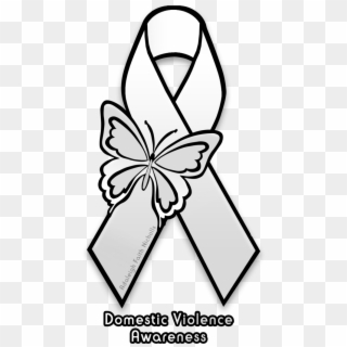 Domestic Violence Awareness Ribbon V2 By Adaleighfaith - Cerebral Palsy Ribbon Png, Transparent Png