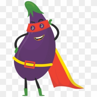 Eggplantman - Cartoon, HD Png Download