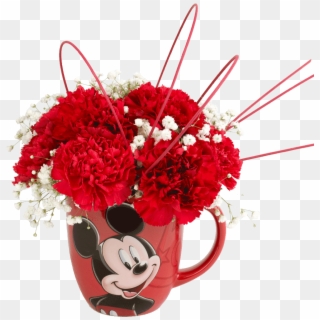 Mickey's Portrait Flower Mug - Bouquet, HD Png Download