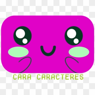 Kawaii Text Faces Cara Caracteres Letras - Carinha Fofinha, HD Png Download
