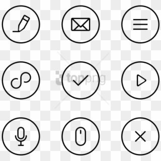 Free Png Free Social Media Iconssvg Eps Amp - Thin Icons Png, Transparent Png