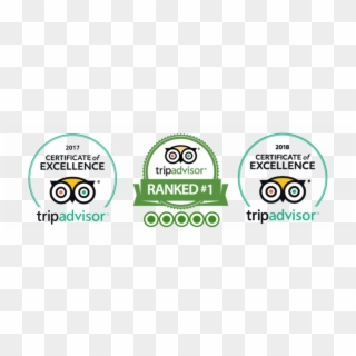 Logos Of Our Tripadvisor 2017 & 2018 Certificate Of - Certificate Of Excellence Award Tripadvisor 2017, HD Png Download
