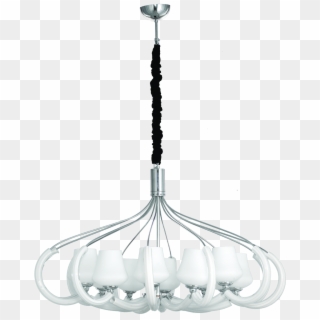This Lovely White Chandelier Will Attract Attention - Ceiling Fixture, HD Png Download