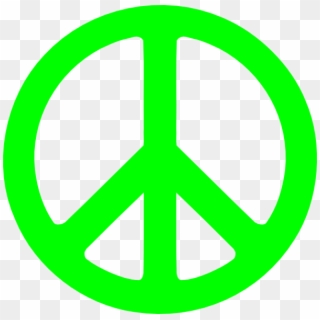 Neon Green Peace Sign, HD Png Download