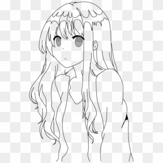 Line Art - Anime Base With Hair, HD Png Download , Transparent Png