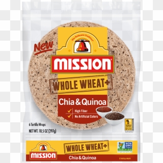 Whole Wheat Chia & Quinoa Tortilla Wraps - Mission Tortilla Chips, HD Png Download