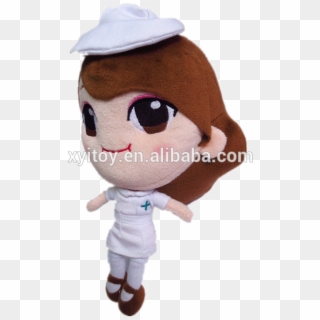 Oem Cute Plush Nurse Doll With White Hat Beautiful - Stuffed Toy, HD Png Download