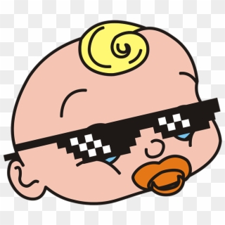 Child Bighead Little Thing Newborn Baby - Thug Life Face Png, Transparent Png