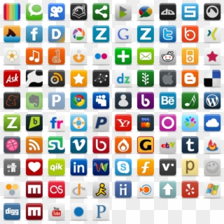 Pretty Social Media Icon Part 1 Icon Pack By Bill Lee - Stock Photography, HD Png Download