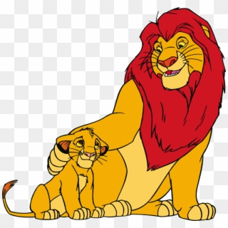 Simba And Mufasa By Ireprincess - Lion And Cub Clipart, HD Png Download