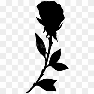 Free Png Rose Silhouette Png Images Transparent - Black Rose Silhouette Png, Png Download