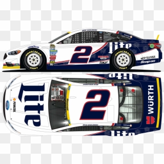 Brad Keselowski 2016 Miller Lite Chase For The Sprint - Ford Fusion Nascar Blueprint, HD Png Download