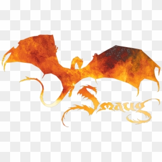 The Hobbit Smaug On Fire Kid's T Shirt - Illustration, HD Png Download