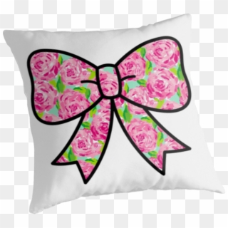 Lilly Pulitzer Inspired Bow First Impression By Mlr28blu - Cushion, HD Png Download