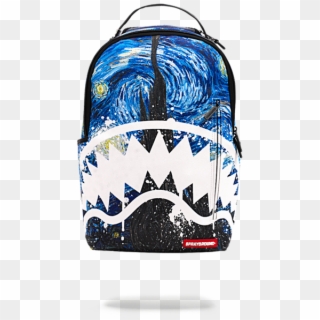The Van Gogh Shark Backpack Cute Backpacks, Branded - Sprayground Van Gogh Shark Backpack, HD Png Download
