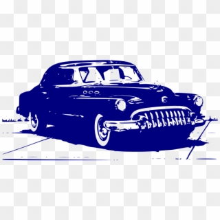 Car Antique Blue Front James Bond Gangster - Vintage Car Clip Art, HD Png Download