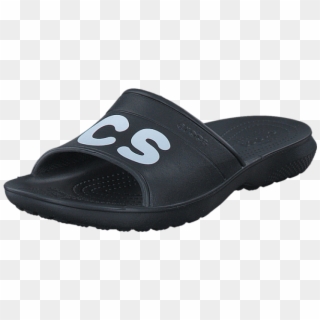 Crocs Classic Graphic Slide Black/white Black Men Sandals - Nike Slides Amazon, HD Png Download