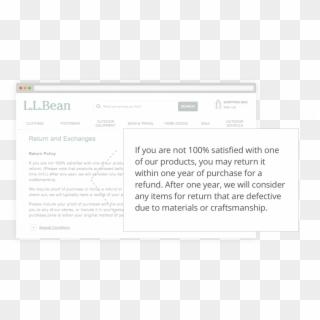 Ll Bean Return Policy - Ll Bean, HD Png Download