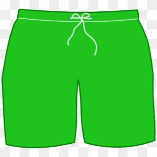 Green Swim Shorts Clip Art - Green Shorts Clipart, HD Png Download