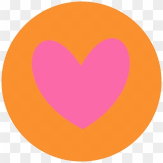 Heart Clipart Circle - Orange And Pink Hearts, HD Png Download