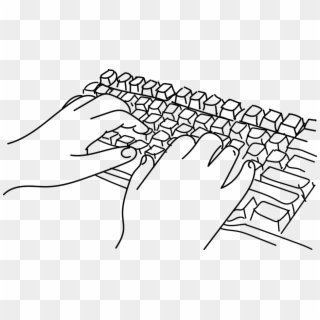 Hands On Keyboard Drawing, HD Png Download