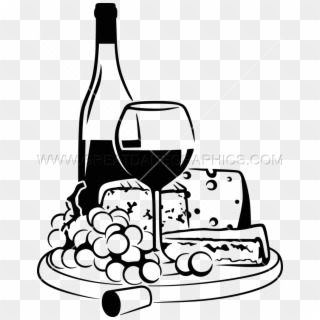 Bottles Drawing At Getdrawings Com Free For Ⓒ - Cheese And Wine Clipart, HD Png Download
