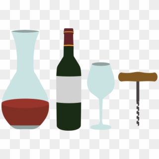 Alcohol Clipart Winebottle - Glass Bottle, HD Png Download