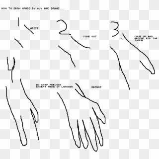 How To Draw A Hand Prt - Drawing, HD Png Download