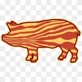 Bacon Pig Outline Bbq Barbecue Paleo Meat Candy Breakfast, HD Png Download