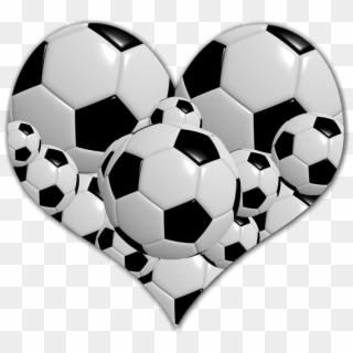Love, Heart, Ball, Black, White, Color - サッカー ボール サッカー イラスト かわいい, HD Png Download