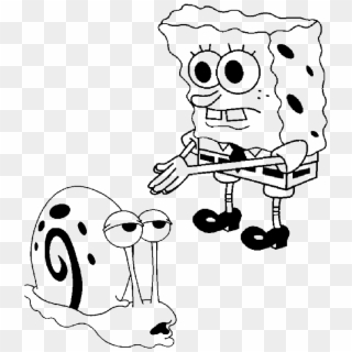 Spongebob And Gary Coloring Page - Gary Spongebob Kids, HD Png Download