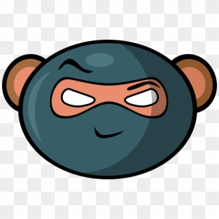 Ninja Head - Monkey Ninja, HD Png Download