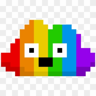 Rainbow Cloud Sprite - Rainbow Cloud Pixel Art, HD Png Download