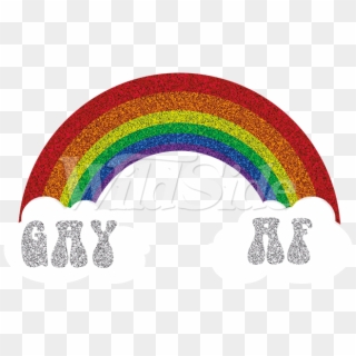 Gay Af Rainbow Cloud Glitter - Circle, HD Png Download