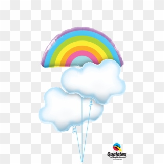Rainbow & Clouds Balloon Bouquet - Qualatex, HD Png Download