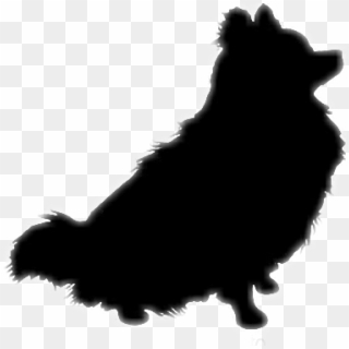 #pomeranian #silhouette #dog #pom - Pomeranian Clip Art, HD Png Download