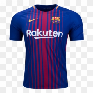 Barcelona 2017 2018 Home Fans Version Soccer Jersey - Barcelona, HD Png Download