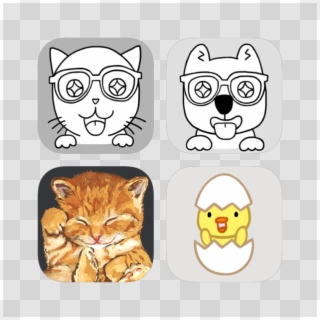 Epic Cute Animal Stickers For Imessage - Cartoon, HD Png Download