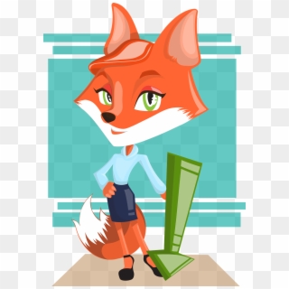 Lady Fox Vector, HD Png Download