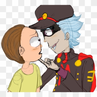 Mysterious Rick Morty Smith Rickorty Rick X Morty C137cest - Rick Sanchez X Morty Smith Kiss, HD Png Download