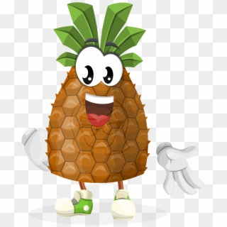 Pineapple Tropical Fruit Cartoon Vector Character Aka - Pineapple, HD Png Download