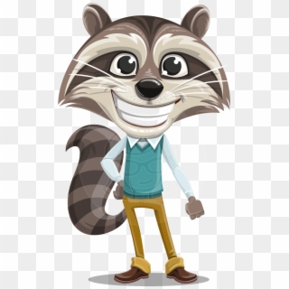 Raccoon Cartoon Vector Character Aka Mr - Cartoon, HD Png Download
