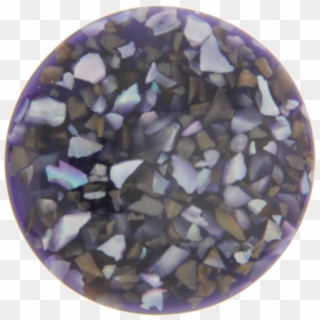 Dark Purple In Resin Crushed Shell Insignia 33mm - Amethyst, HD Png Download