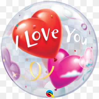 I Love You Hearts 22 Bubble Balloon - Love You Balloons, HD Png Download