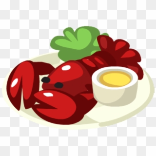 Lobster Clipart Lobster Dish - Lobster With Butter Clipart, HD Png Download